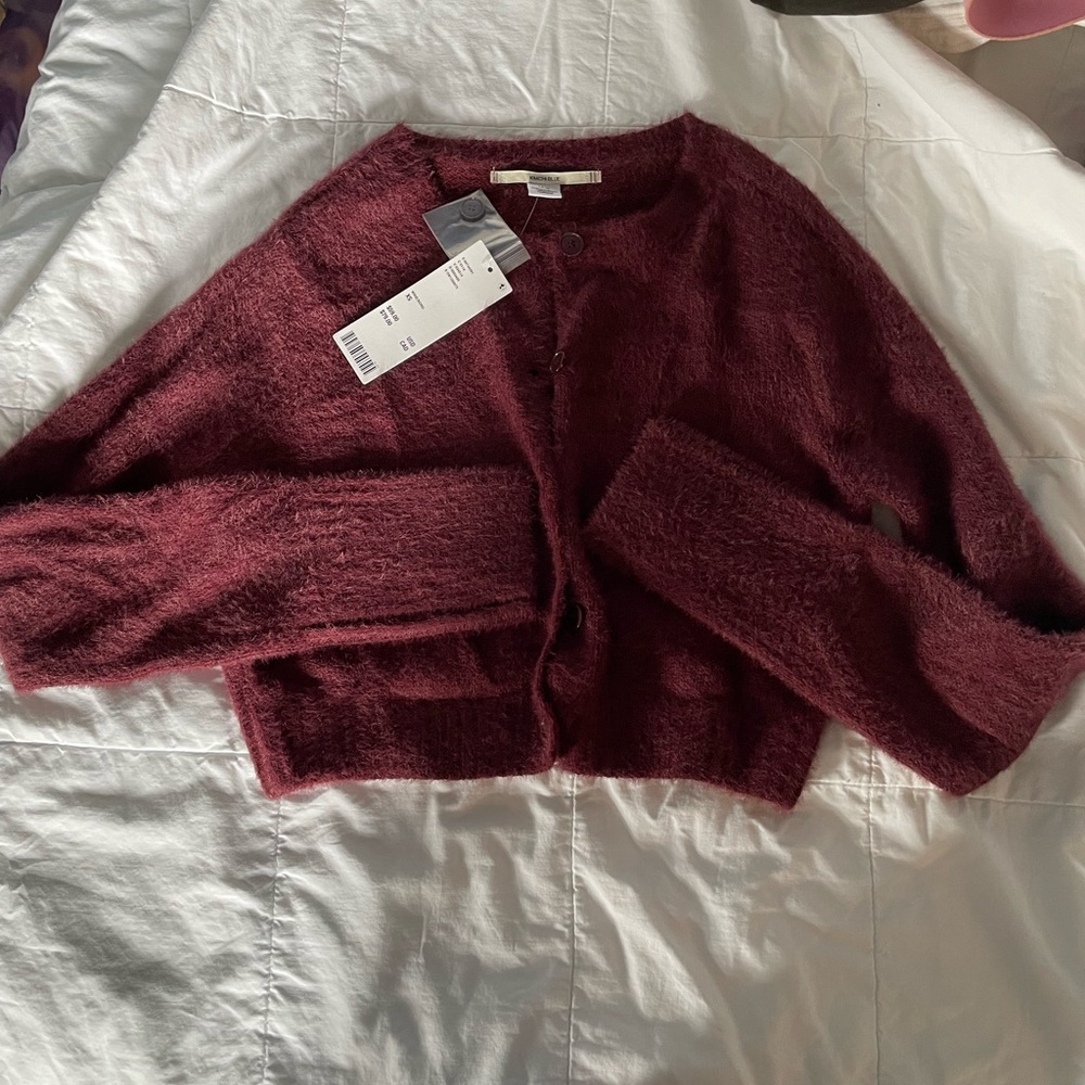 NWT Kimchi blue urban outfitters fuzzy crop cardigan